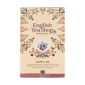Trà Cam, Sả, Gừng, Quế Hữu Cơ, Happy Me, 20 Túi Trà, 1.06 oz (30g) - ENGLISH TEA SHOP